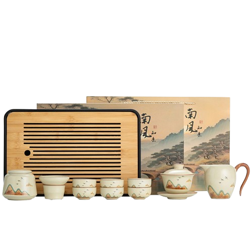 Ceramic Ru kiln tea set